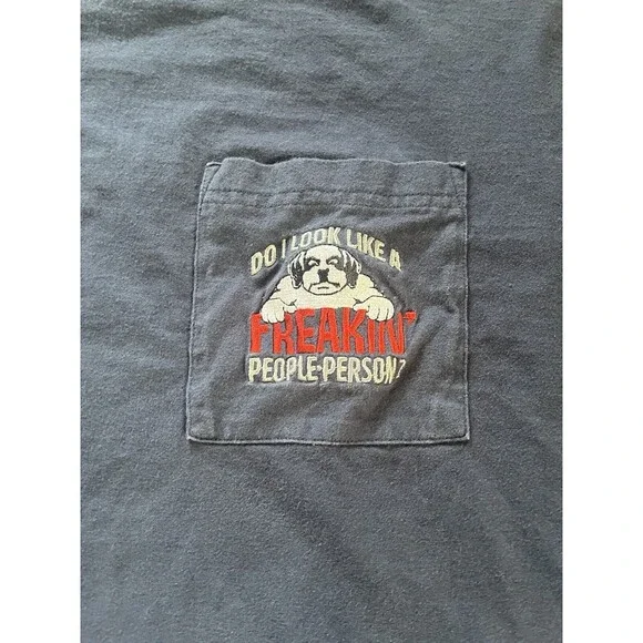 Big Dogs Shirt Mens XXXL Do I Look Like a Freakin People Person Novelty Blue - Picture 2 of 7